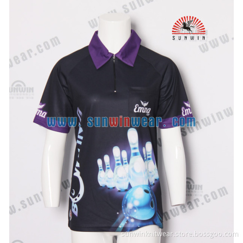 colorful custom girls dart shirt / cheap polyester darts jersey for women